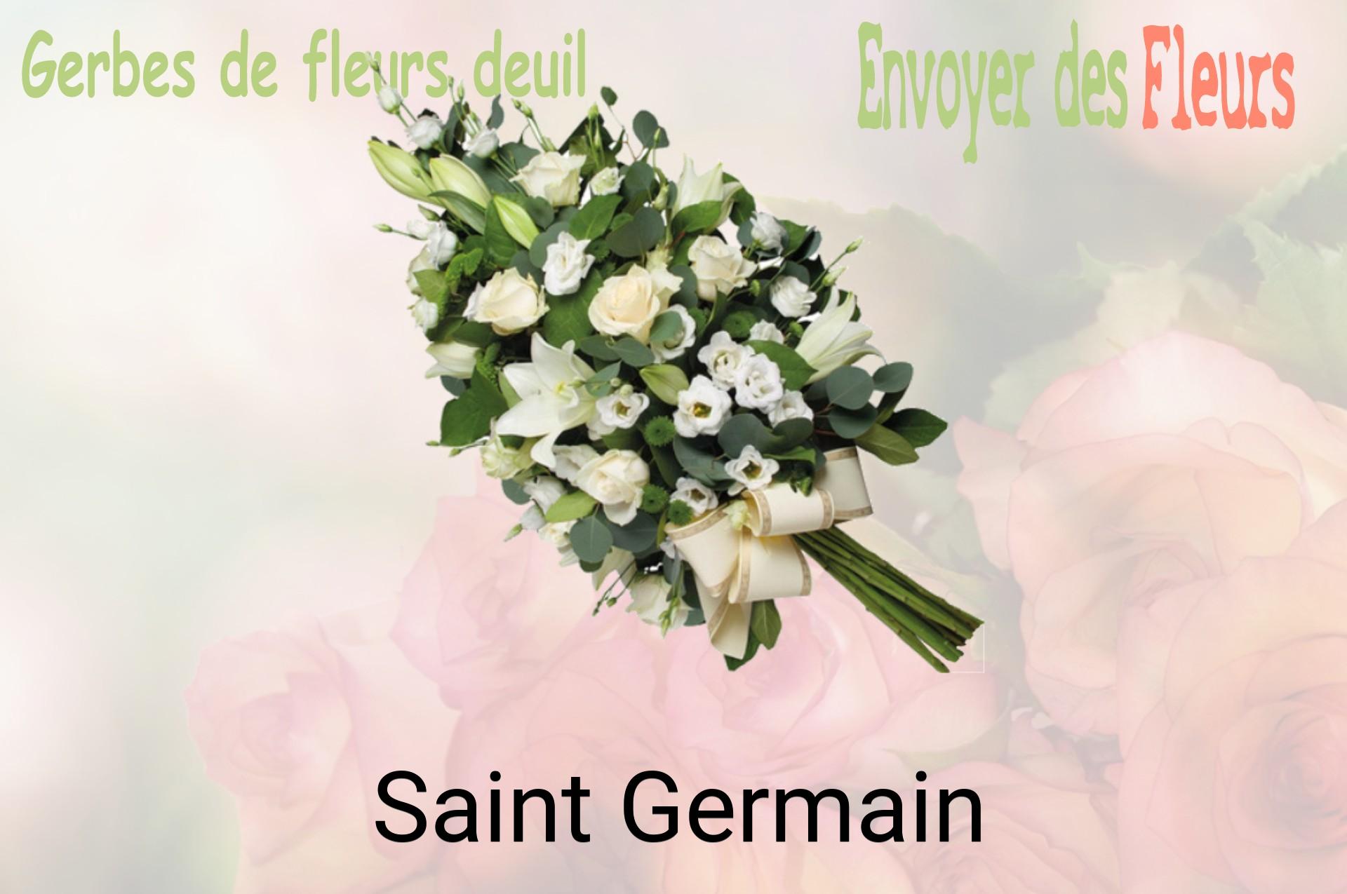 Gerbe de fleurs de deuil livrée à Saint-Germain